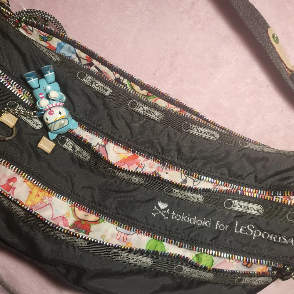 LeSportsac x Tokidoki Black Hobo Bag - Picture 6 of 11